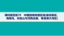 2025年高考一轮总复习地理（人教版新高考新教材）课件 第22章中国地理 课时规范练70　中国微观地理区域（雄安新区、海南岛、祁连山与河西走廊、粤港澳大湾区）