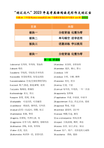 专题04 十年高考(2013-2022)阅读290个高频词背诵及单句填空100例 教师版