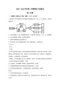 天津市六校联考2020-2021学年高二上学期期末考试生物试卷【精准解析】