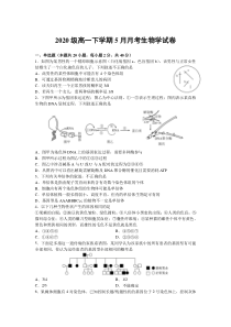 湖北省广水市普通中学2020-2021学年高一下学期5月月考生物试卷 版含答案