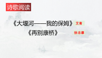 2022-2023学年统编版高中语文课件 选择性必修下册 6-《大堰河——我的保姆》《再别康桥》47张