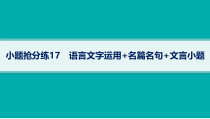 2024届高考二轮复习语文课件（老高考旧教材） 小题抢分练17　语言文字运用 名篇名句 文言小题