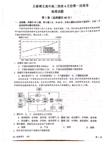 河南省周口市正泰博文高中2020-2021学年高二下学期4月第一次周练地理试题（快班）