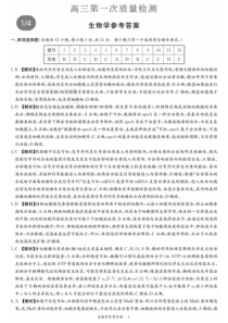 湖南省炎德英才大联考2024届高三上学期第一次质量检测 生物答案和解析