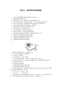 2024版《微专题·小练习》生物 新教材 专练65　神经调节的结构基础