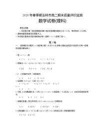 广西玉林市2019-2020学年高二下学期期末质量评价监测考试数学理科试题含答案