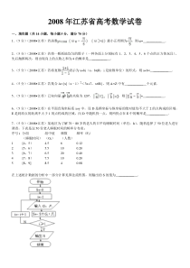 《历年高考数学真题试卷》2008年江苏高考数学试题及答案