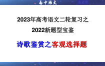 2023年高考语文二轮复习课件 专题03 诗歌鉴赏之客观选择题