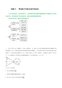 专题73带电粒子在组合场中的运动（解析版） -高三物理一轮复习重难点逐个突破