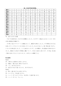 四川省泸县第五中学2024-2025学年高二上学期开学日语试题答案