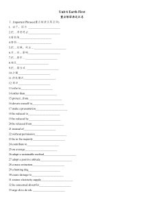 2022-2023学年高中英语外研版（2019）必修第二册Unit 6 Earth First 重点短语表达汇总检测 Word版含答案