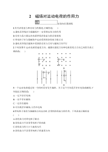 2　磁场对运动电荷的作用力