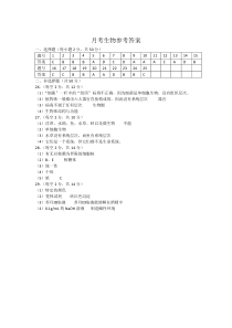 重庆市万州二中2020-2021学年高一上学期10月月考试题+生物 答案