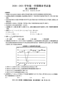 安徽省池州市2021届高三上学期1月期末考试数学（理）