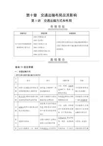 2021高考地理人教版一轮复习：第十章第1讲　交通运输方式和布局【高考】