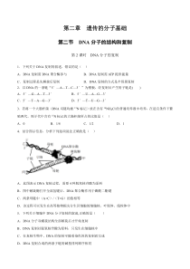 2023-2024学年高一生物苏教版2019必修2同步试题 2-2-2 DNA分子的复制 Word版含解析