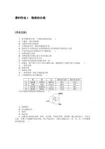 【精准解析】2020-2021学年化学新教材人教版必修1课时作业1物质的分类【高考】