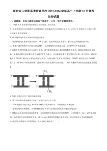 湖北省云学新高考联盟学校2023-2024学年高二10月联考生物试题  