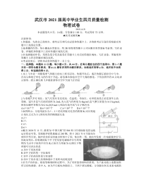 湖北省武汉市2021届高三下学期4月质量检测物理试题【武汉专题】