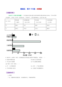 备战2024年高考地理真题面对面押题精讲练 水资源（浙江专用）（解析版）