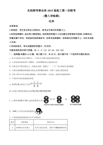 湖南省名校联考联合体2024-2025学年高三上学期第一次联考（暨入学检测）化学试题 Word版含答案