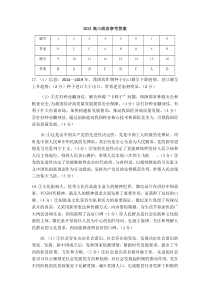 湖北省武汉市武昌区2020-2021学年高三1月质量检测思想政治试题答案【武汉专题】