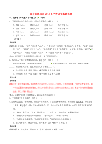 《辽宁中考真题语文》辽宁省沈阳市2017年中考语文真题试题（含解析）