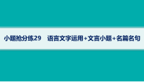 2024届高考二轮复习语文课件（老高考旧教材） 小题抢分练29　语言文字运用 文言小题 名篇名句