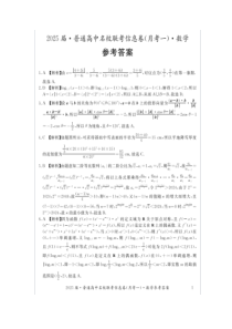 湖南省娄底市名校联考2024-2025学年高三上学期11月月考数学试题答案