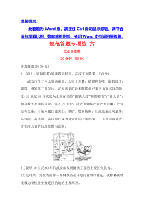 【精准解析】2021高考地理湘教版：规范答题专项练+六+工业区位类【高考】