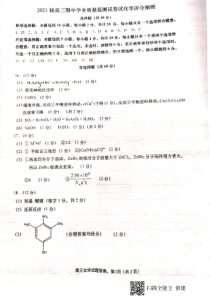 江苏省南通市海安县2021届高三上学期期中调研考试 化学答案