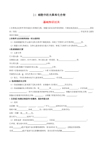 2023-2024学年高一生物人教版2019必修1同步试题  2.1 细胞中的元素和化合物  Word版无答案