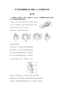 辽宁省名校联盟2021届高三上学期12月联合考试地理试题