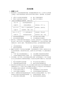 贵州省六盘水红桥学校2022届高三上学期8月入学考试历史试题 含答案