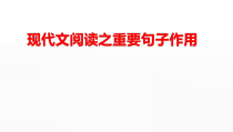 2023届高考语文一轮复习专项：现代文阅读之重要句子作用 课件37张