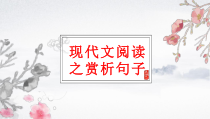 2023届高考语文二轮复习现代文阅读之赏析句子课件 25张