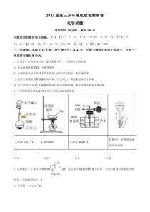 湖南省百校2023届高三开年摸底联考化学试题  