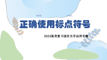 2023届高考语用题复习之标点符号 课件28张