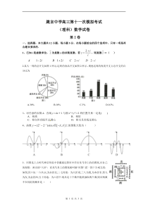 湖南省益阳市箴言中学2020届高三第十一次模拟考试（高考考前演练）试题（6月）数学（理）