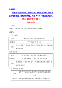 【精准解析】2021高考地理湘教版：学科素养微专题2+植被与土壤【高考】