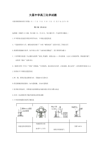 陕西省渭南市大荔县大荔中学2021届高三第二次质量检测化学试题含答案