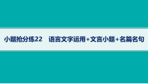 2024届高考二轮复习语文课件（老高考旧教材） 小题抢分练22　语言文字运用 文言小题 名篇名句