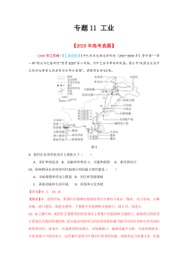 2020年真题+高考模拟题  专项版解析 地理——11 工业与服务业（教师版）【高考】