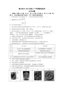 河北省衡水市2023届衡水中学高三下学期摸底联考化学试题