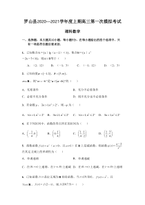 河南省信阳市罗山县2021届高三毕业班第一次调研数学（理）试题含答案