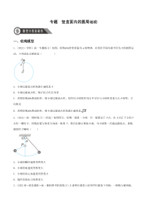 2022-2023学年高一物理 人教版2019必修第二册 同步试题 专题 竖直面内的圆周运动 Word版含解析