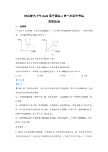 河北衡水中学2021届高三9月第一次联合考试政治试题（山东卷）【精准解析】