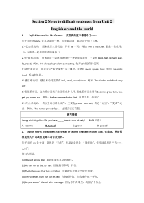 高一上学期英语教案：必修一Unit2Englisharoundtheworld--疑难解析