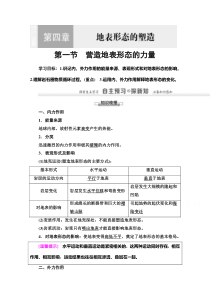 2020-2021学年地理人教版必修1：第4章第1节　营造地表形态的力量【高考】