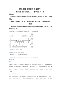 云南省保山第九中学2020-2021学年高二上学期期中考试历史试卷 【精准解析】